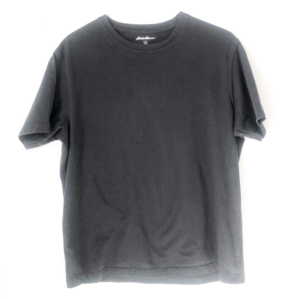EDDIE BAUER black short sleeve TEE SHIRT Large